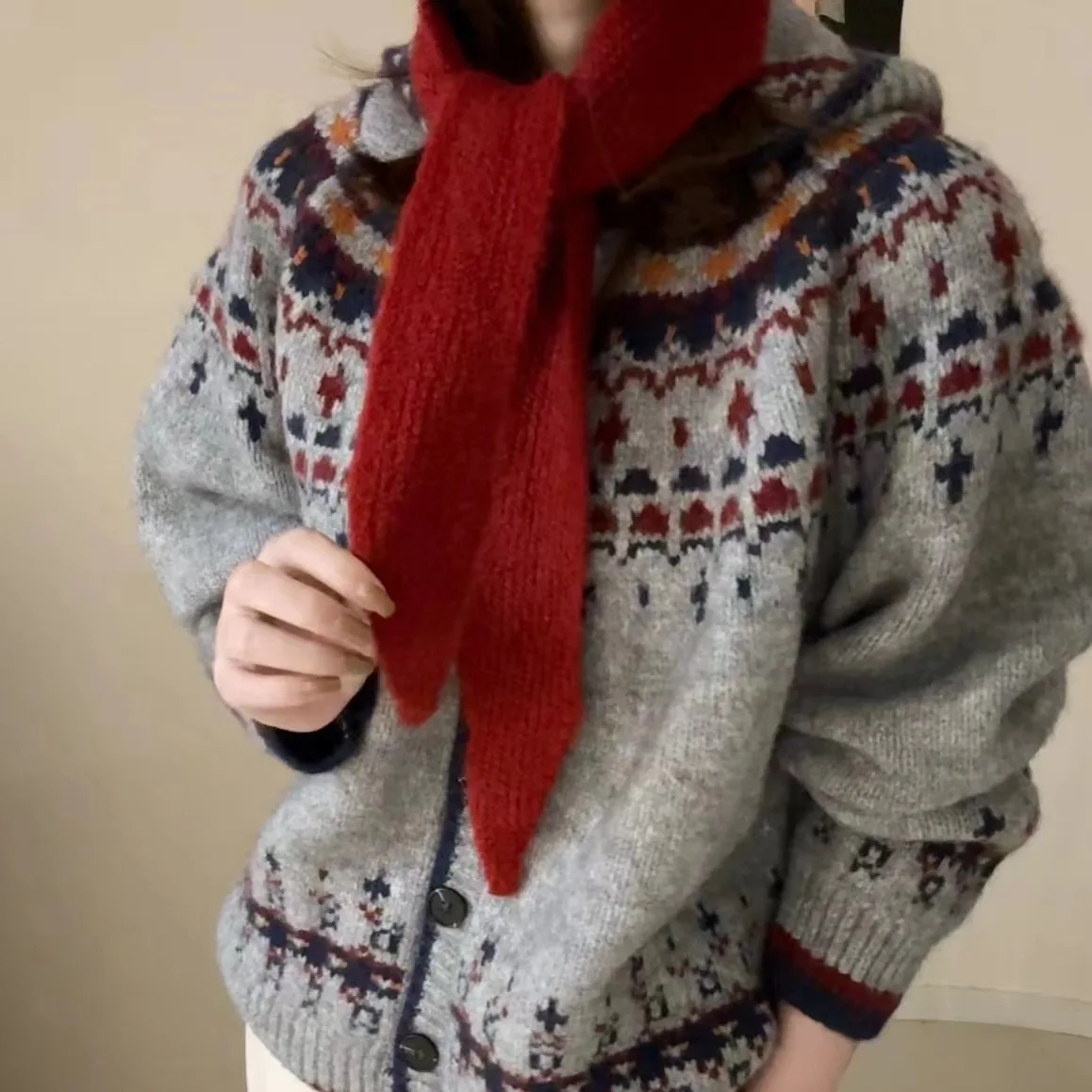 

Женский повседневный модный свободный однобортный вязаный свитер с капюшоном и длинными рукавами, кардиганы, осенне-зимние женские пальто, одежда, топы