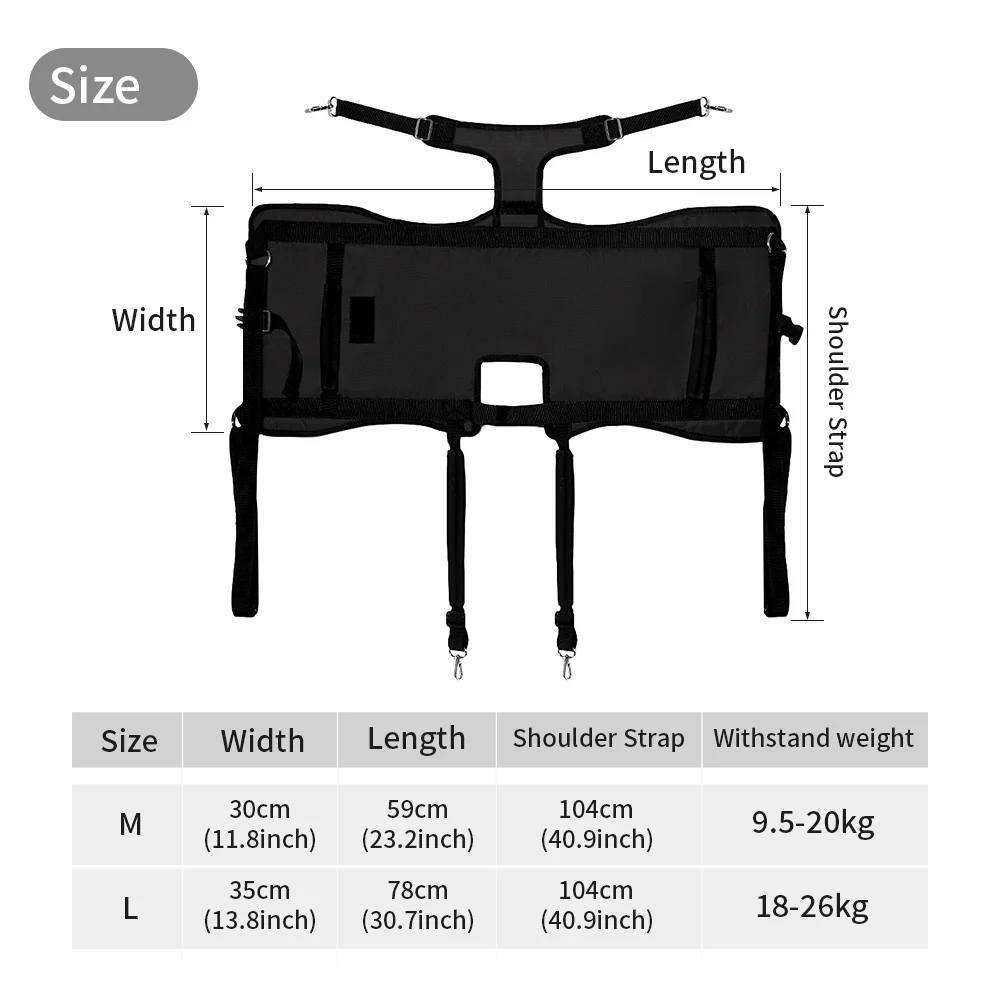 Aging Dog Support Harness with Handle Dog Mobility Aid for Walking Front Rear Full-Body Joint Injury Assistance