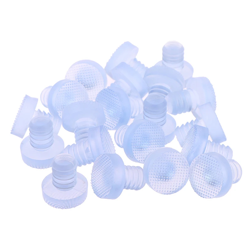 20x partículas de borracha transparente macio anti-colisão partícula buraco plug pé tubo do prego plug prateleira pé almofada poeira plug à prova de choque