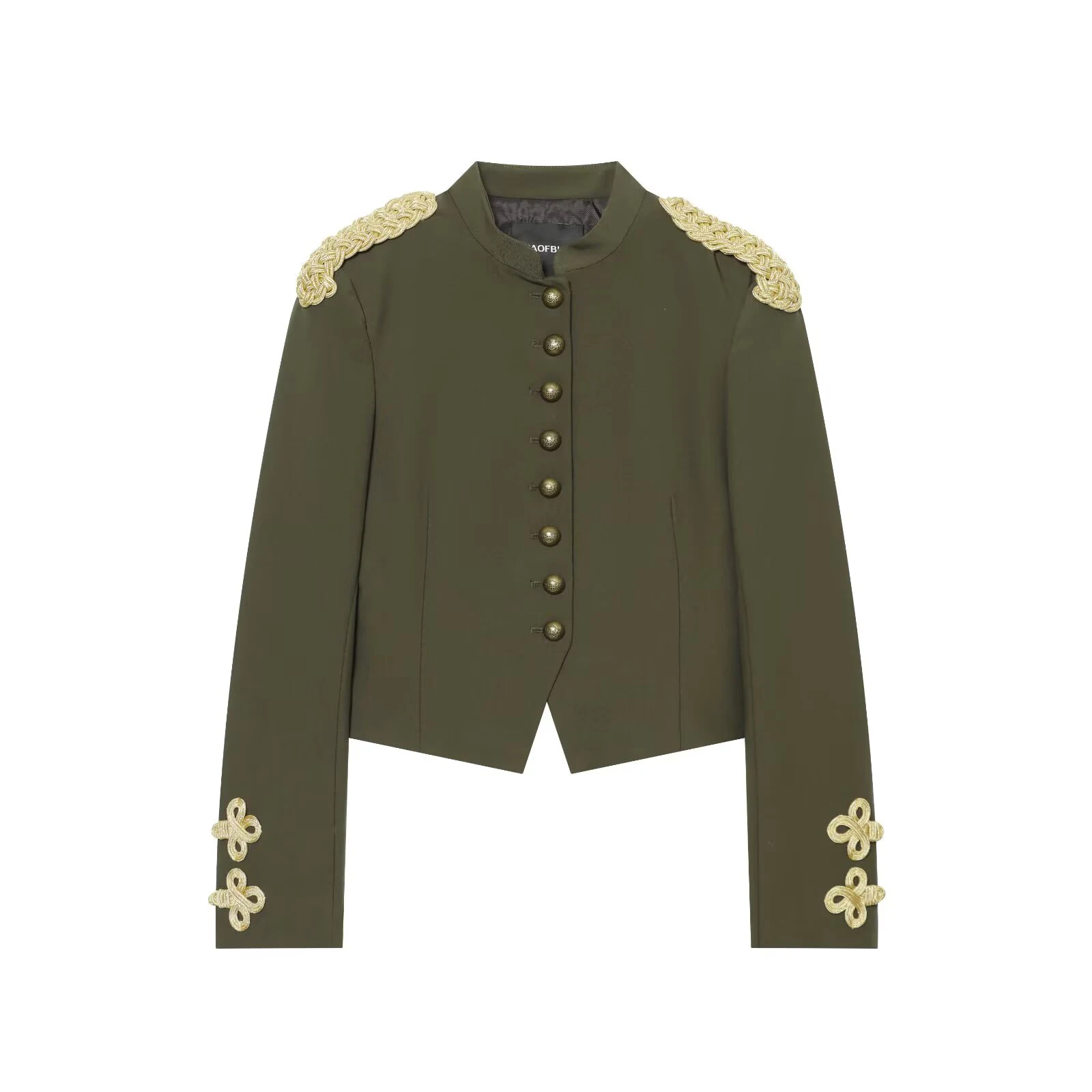 European and American style autumn new women's clothing retro knot buckle decoration pirate lord cavalry suit short jacket