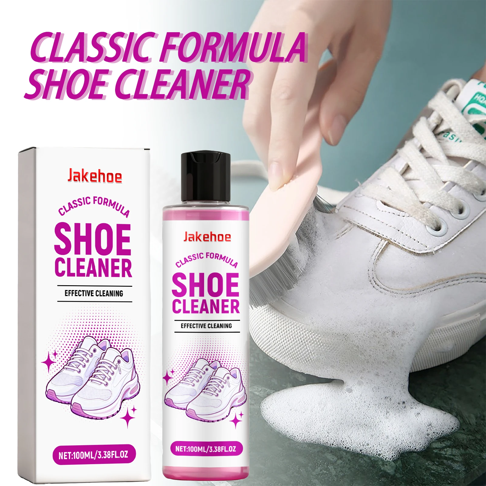 

Shoe Cleaning Kit Powerful Removal Stubborn Stain Resolve Yellowing of Shoes Eliminate Odors Multi-functional White Shoe Cleaner