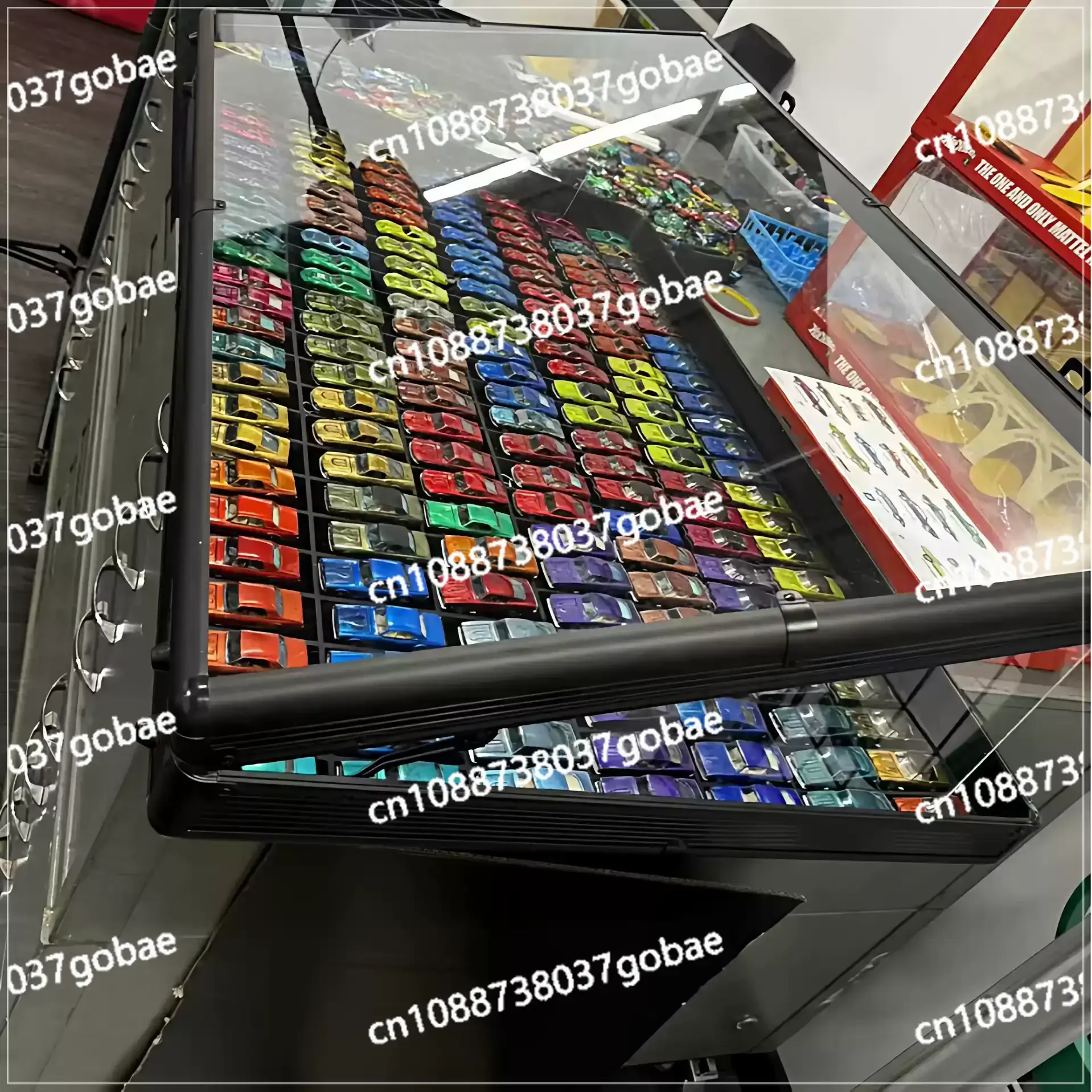 Silver Aluminum Acrylic Transparent Top Display Stand Portable Supplier Trade Display Case for TCG Cards with Lock Function