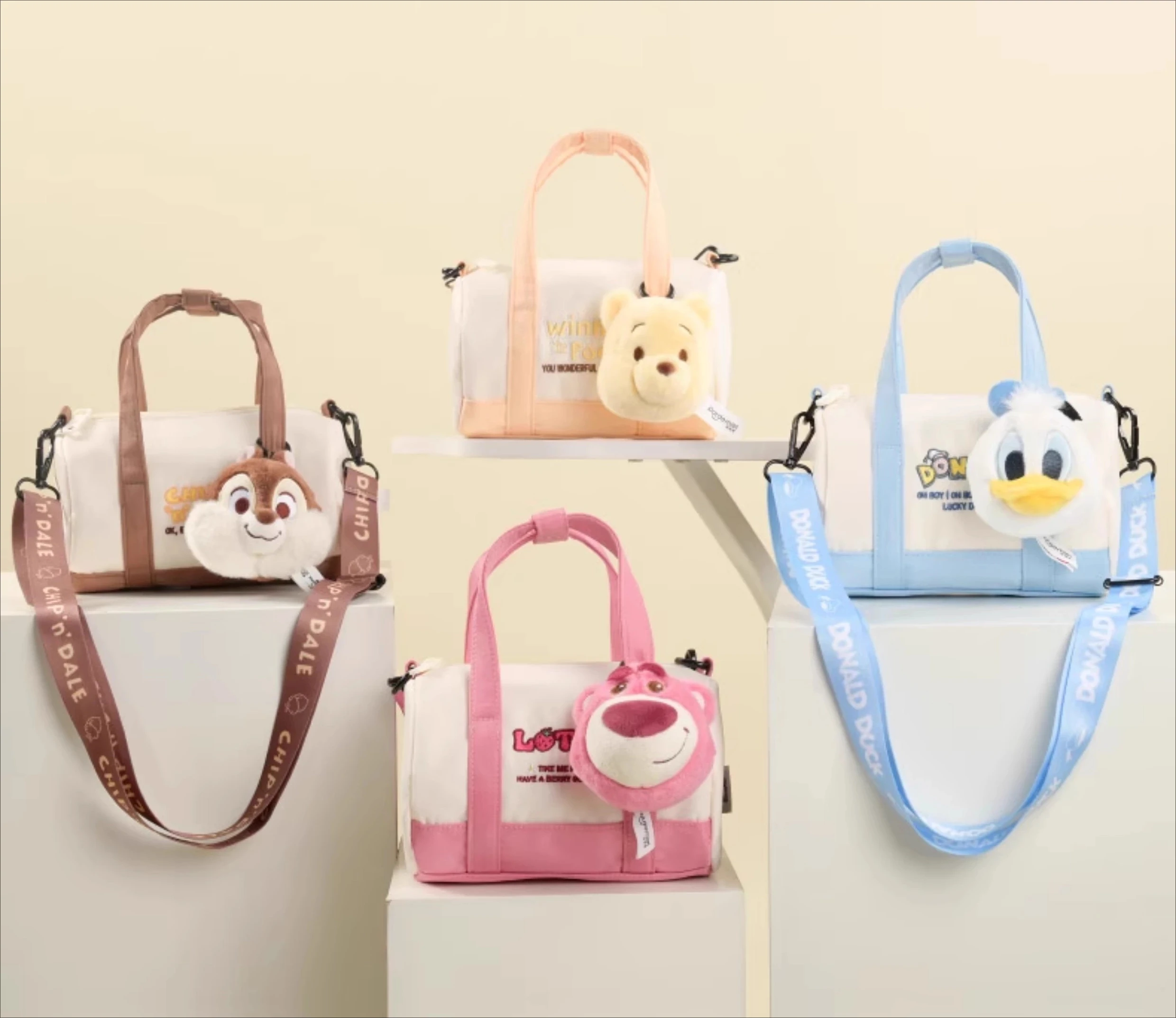 

Disney Series Strawberry Bear Donald Duck Chichwini Cylinder Bag Crossbody Shoulder Small Capacity Bag Beautiful Gift