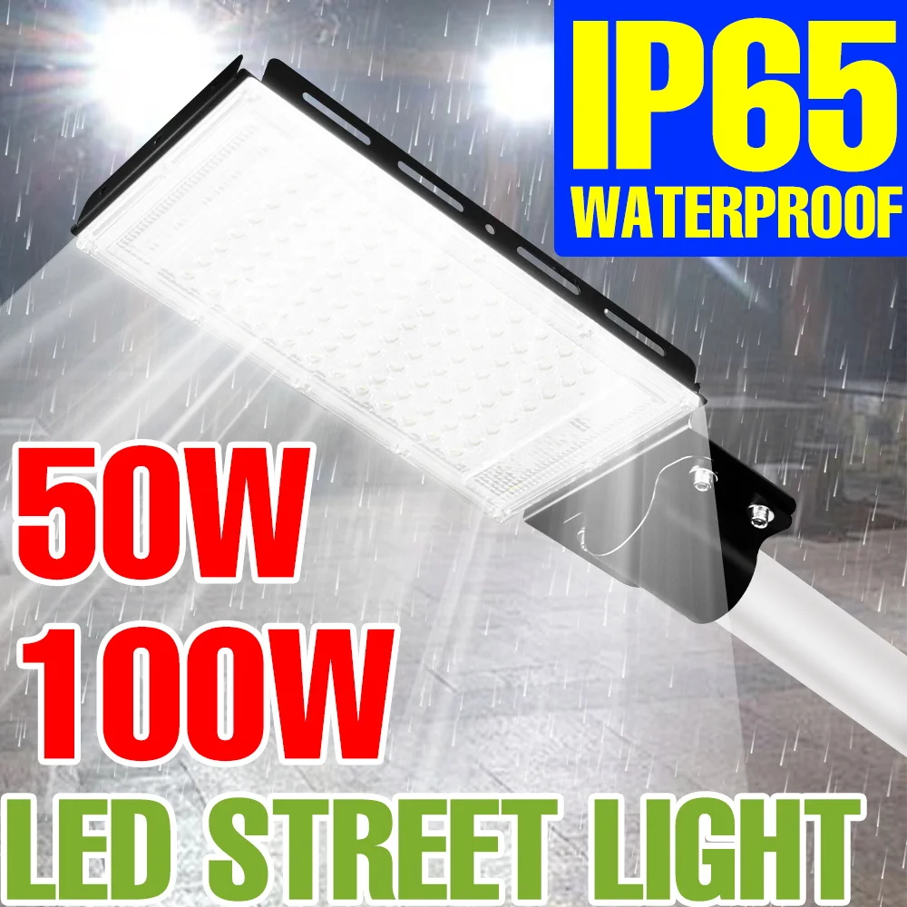 

100W Outdoor LED Floodlight Super Bright IP65 Waterproof Street Lamps 220V Exterior Wall Mount Lights 50W Large Area Lighting