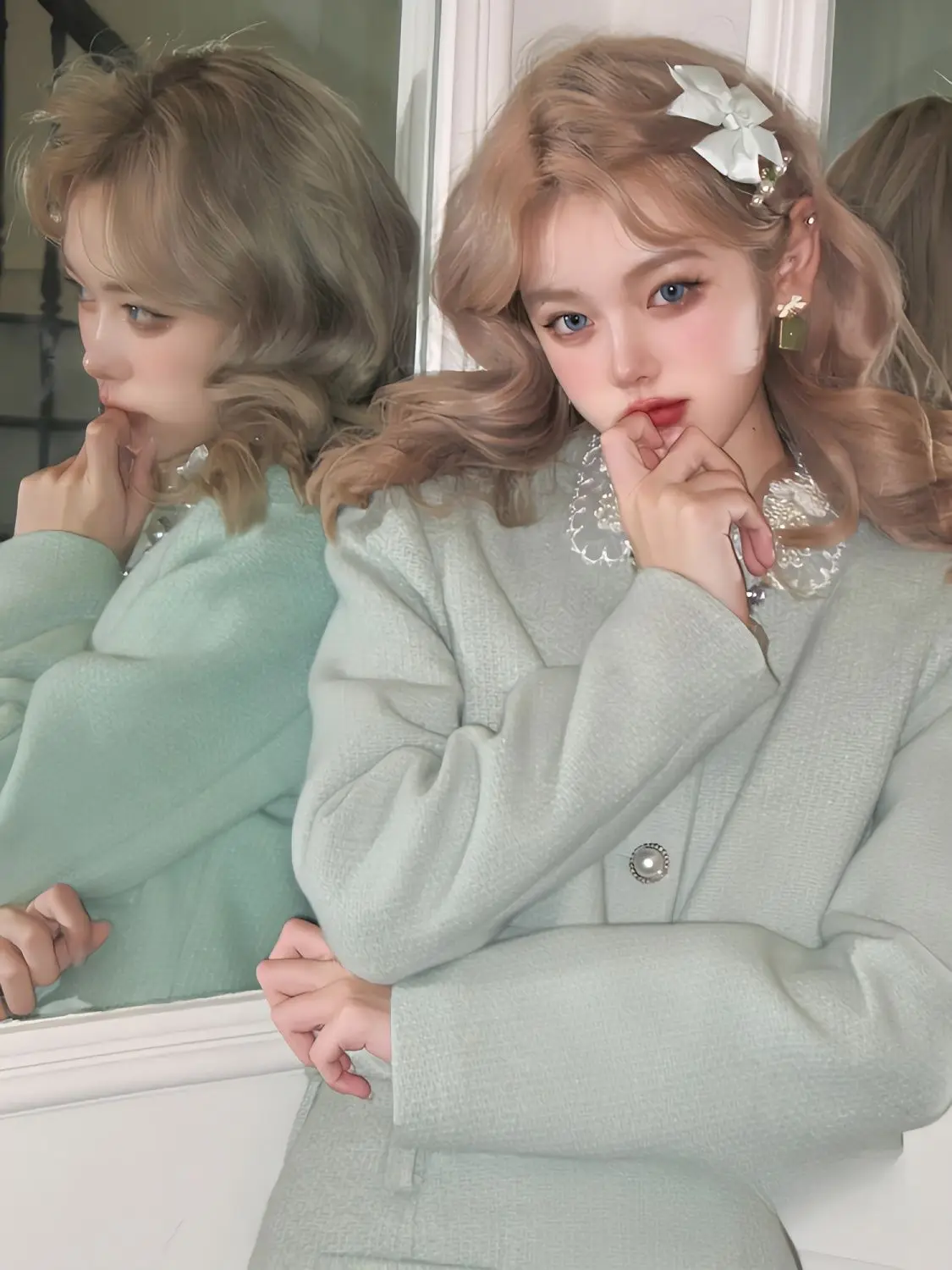 Youthful Lady Suit Set 2024 Spring Notched Collar Jacket & Skirt 2 Piece Set Preppy College Fashion Elegant Outfit Luxury Tweed