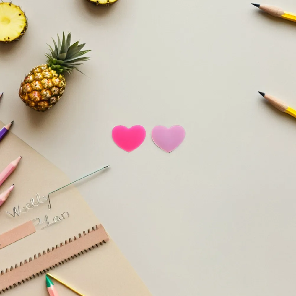 

6Pcs Cute Heart Shape Tennis Racket Dampeners Fluorescent Yellow Pink Light Pink Silicone Vibration Dampener Set for Couples