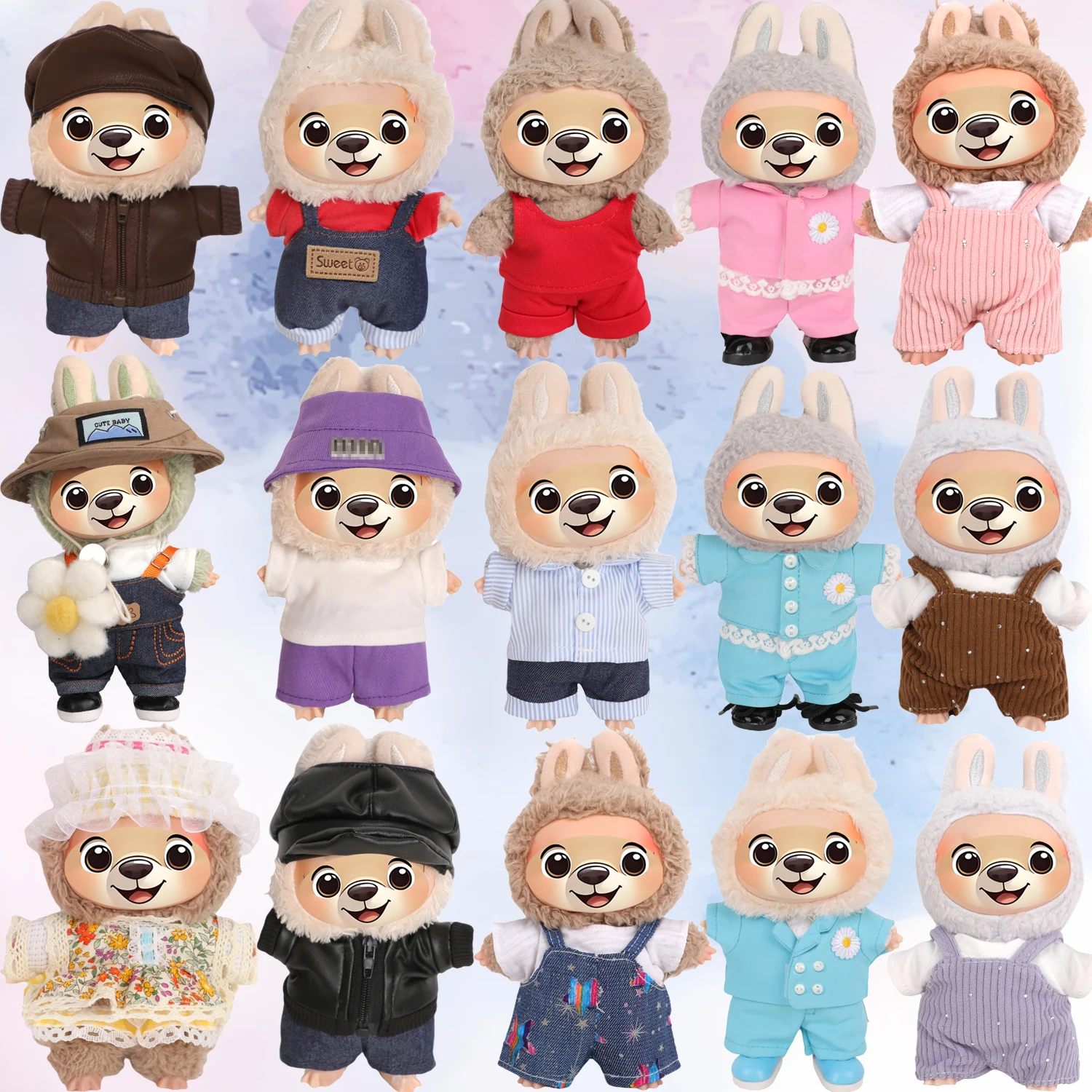 

Одежда для куклы Labu 17 см, милый цветок, костюм, кожаный комплект одежды, спецодежда, наряд для V1 V2 V3, игрушка для кукол Labu Girl