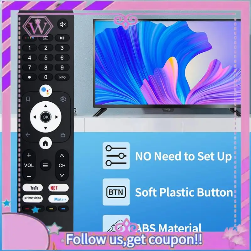 HTR-U31 Voice Remote Control Replace For Haier H43K66UG Plus H50K66UG H55K66UG H58K66UG Series