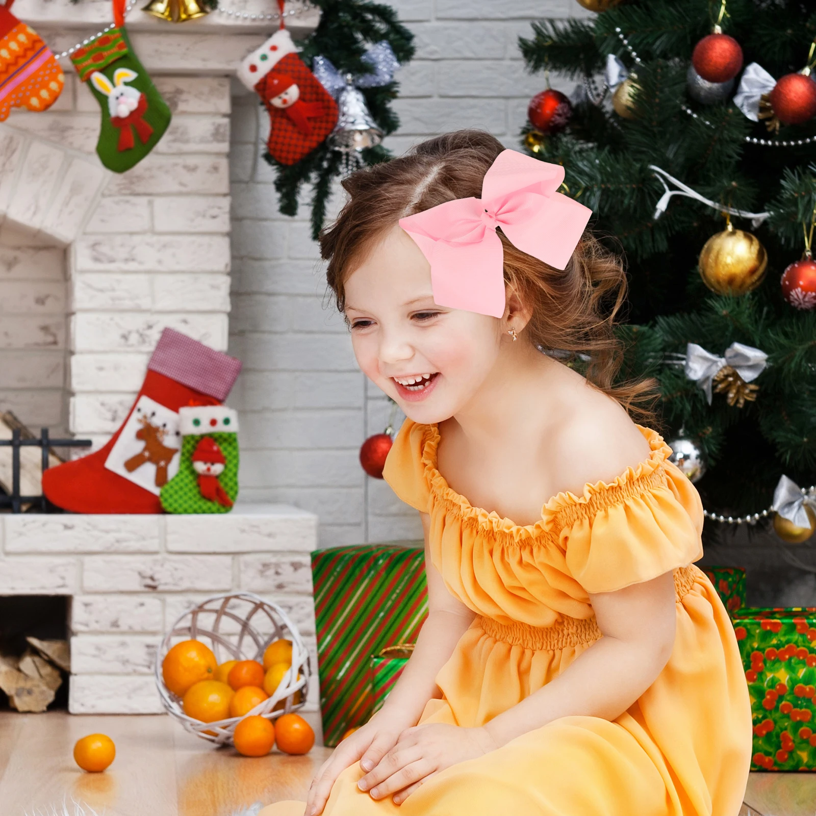 

3pcs Candy Color Bow Clips Cute Lightweight Bows Hair Accessories Durable Polyester Party Festival Hair Bows