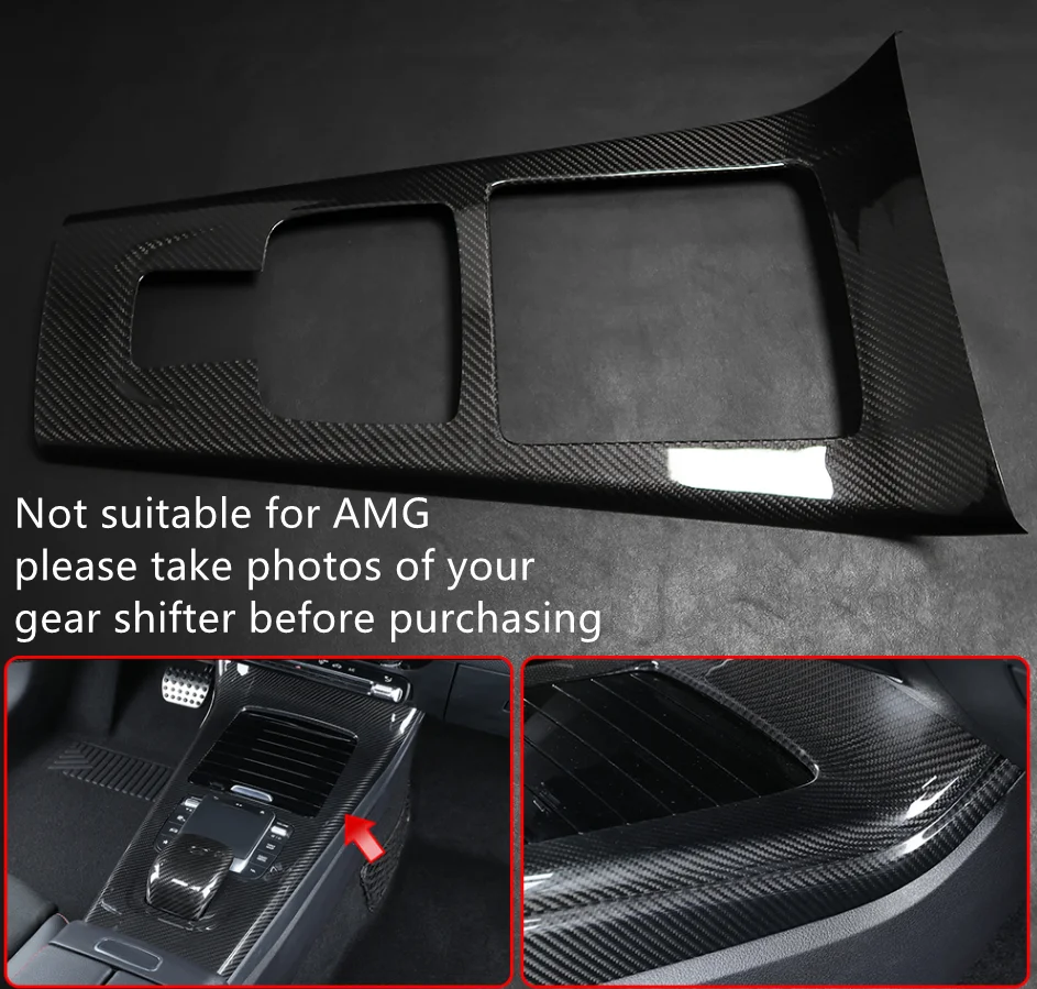 Real Carbon Fiber Car Interior Trim Voor Mercedes Benz Cla Klasse W177 W247 C118 Achteruitkijkspiegel Versnellingspook air Vent Outlet Cover