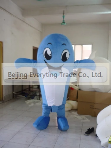 

New Adult Hot Sale Foam Plush Dolphin Fancy Cartoon Mascot Costume Plush Christmas Fancy Dress Halloween Mascot Costume