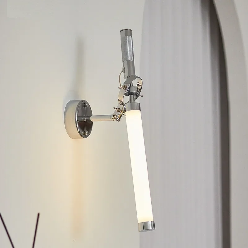 

SANDYHA Industrial Style LED Long Strip Wall Lamp Modern Artistic Background Lighting Fixture for Bedroom and Living Room Home