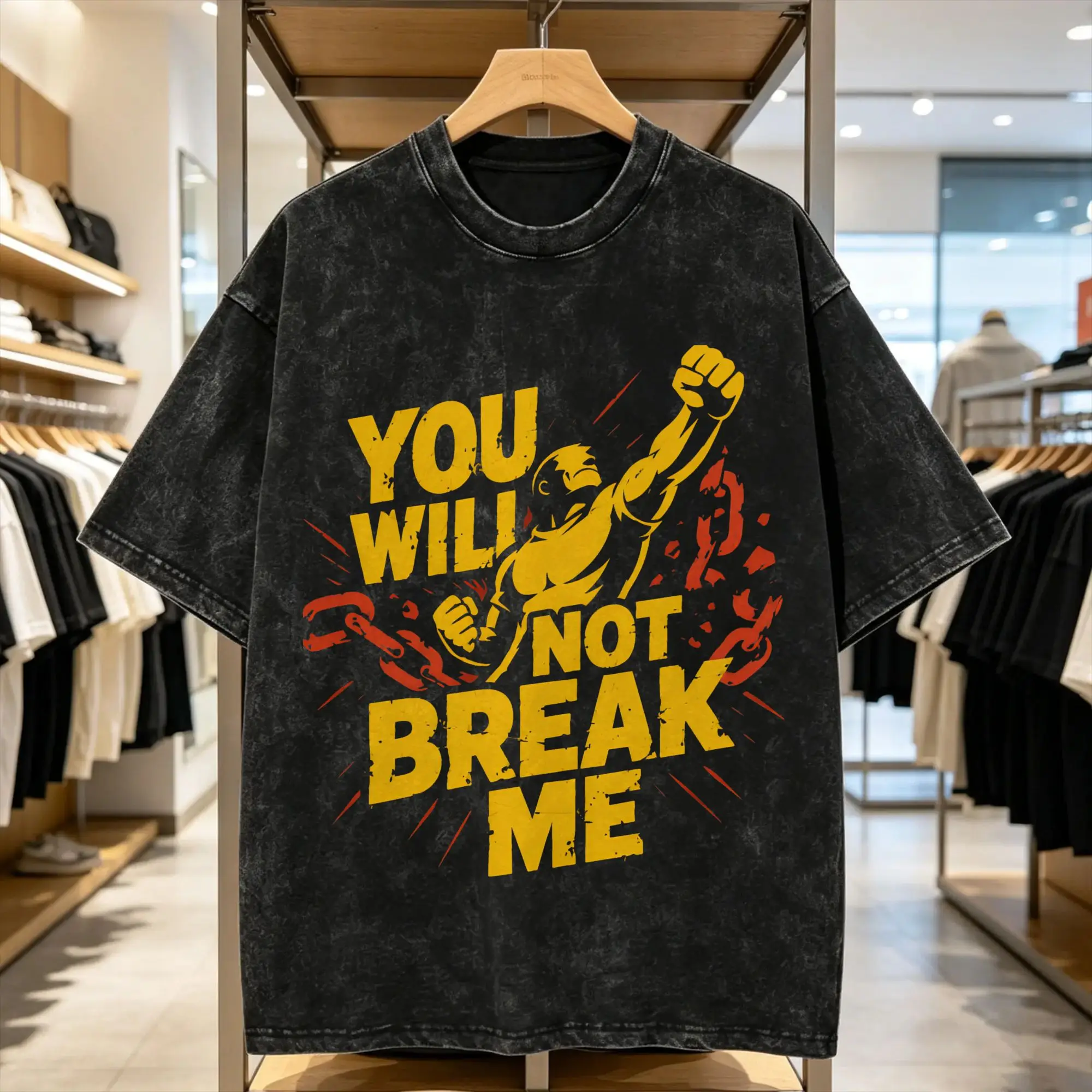 You Will Not Break Me T Shirt Men Cotton Vintage T-Shirts Round Collar Dungeon Crawler Carl  Tees Short Sleeve Tops