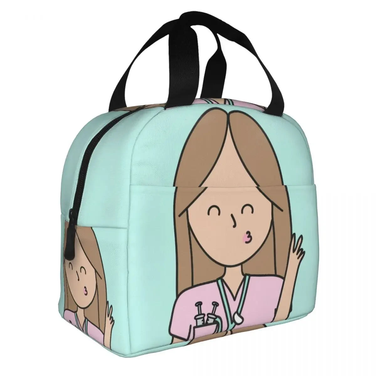 Cartoon Doctor Nurse Insulated Lunch Bags Large Enfermera En Apuros Reusable Thermal Bag Lunch Box Tote Work Picnic Men Women