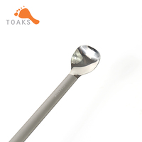 TOAKS Titanium Long Handle Spoon with Polished Bowl Outdoor Picnic Household Dual-Use Tableware SLV-11