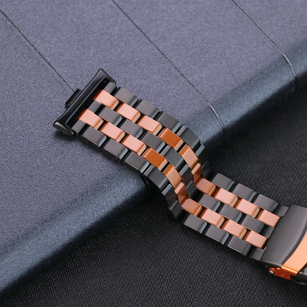 لساعة Redmi 5 4 سوار من الفولاذ المقاوم للصدأ سوار ساعة كوريا لساعة Xiaomi Mi Band 9 Pro/Band 8 Pro سوار معدني فاخر