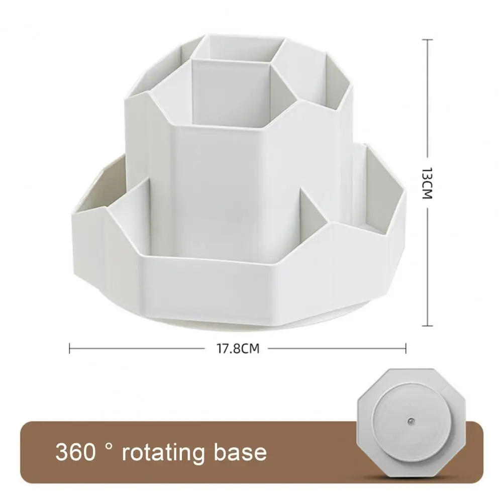 Organizer da scrivania Organizer da tavolo con portapenne rotante capacità portaspazzole da trucco a 9 griglie leggero per ufficio