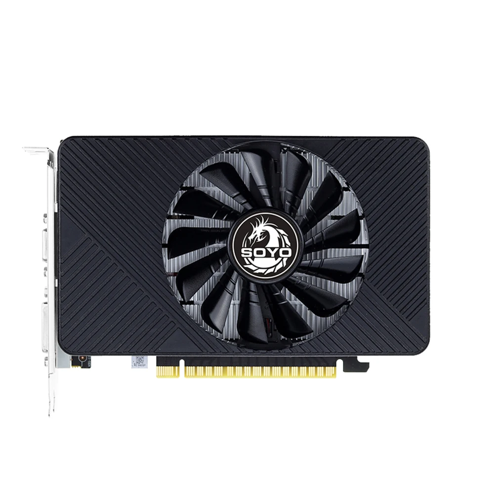 SOYO GTX750 4G DDR5 Graphics Card 128bit Single Fan DVI+HDMI+VGA PC Gaming Video Card 28NM Desktop NVIDIA PCIE2.0*16 640 Unified view 3