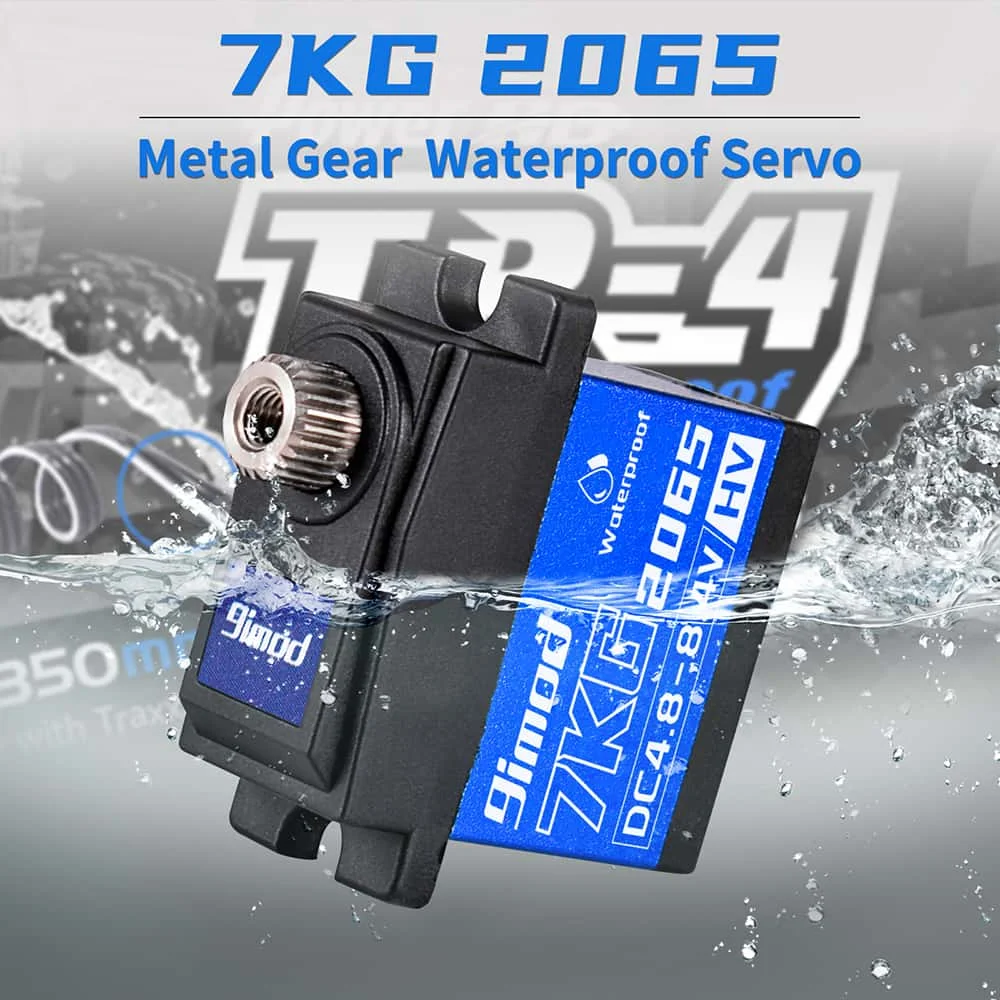 

2065 7kg Waterproof Servo Motor High-pressure Metal Gears Differential Shift Servo Motor Metal Steering Gear Arm for TRX-4 TRX-6