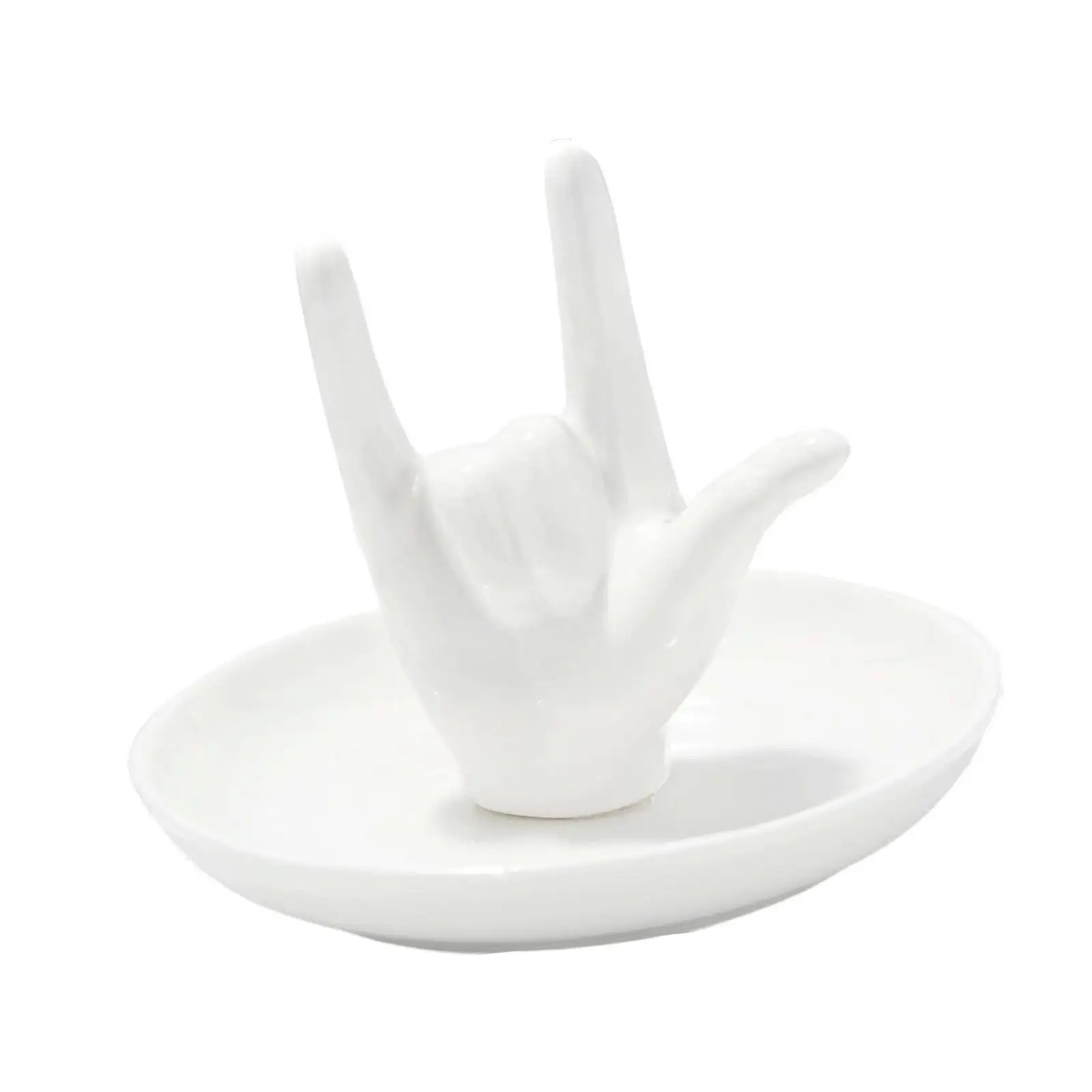 Hand Shaped Holder Jewelry Tray, Display Tray Multipurpose Ceramic Jewelry