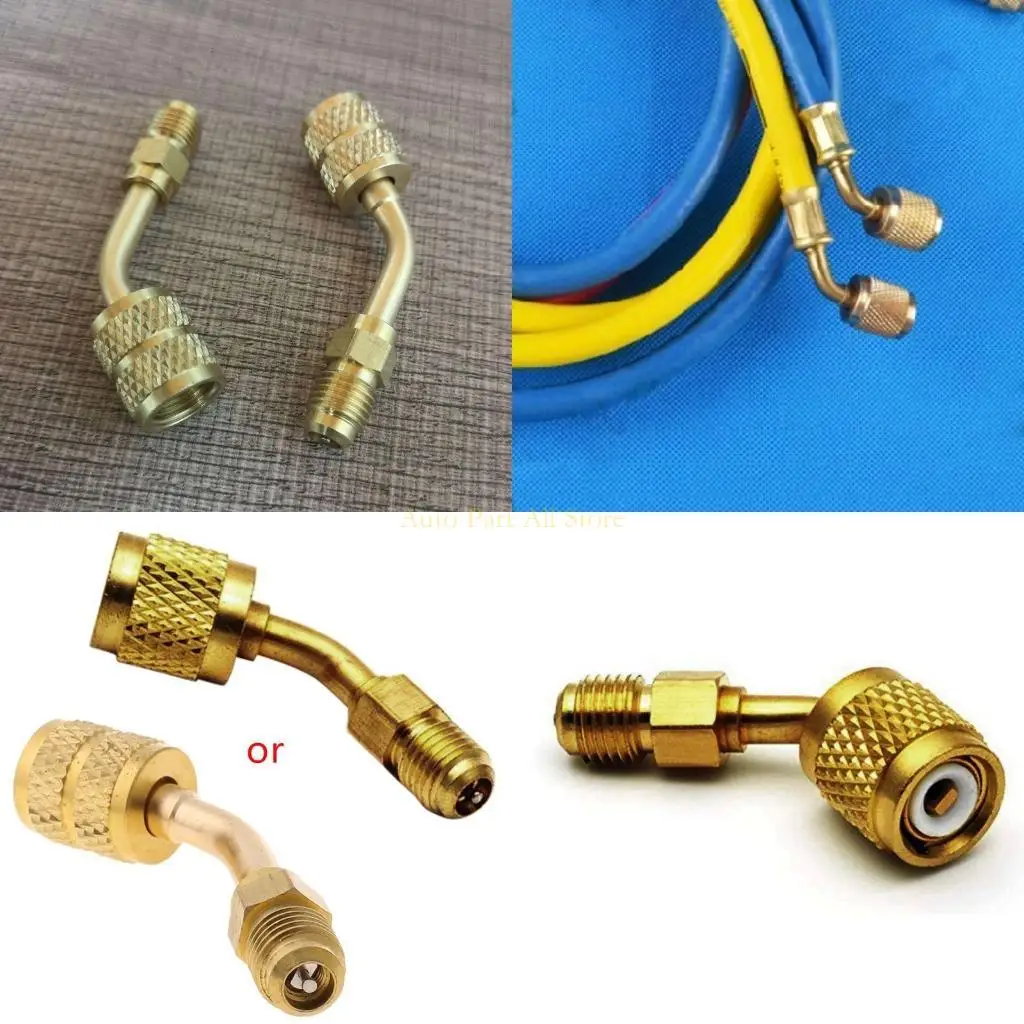 

J0MA Air Conditioning Conversion Metric Screw Thread to Inch Thread Elbow joint R410 Liquid Pipe Joint Safety for Valve