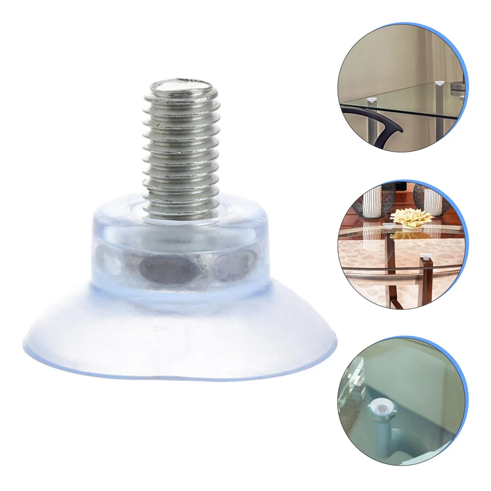 8 Pcs Screw Suction Cup PVC Pad Plastic Micro-wave Oven Sucker Hanger Iron Furniture