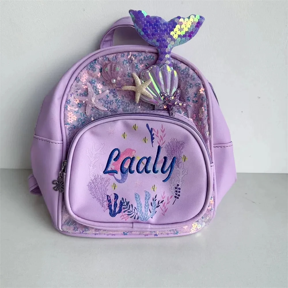 Custom Kindergarten Backpack Children's Cartoon PU Bag Cute Girl's Love Wing Backpack Personalized Lightweight Baby Backpack