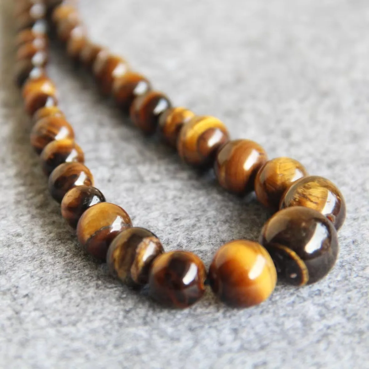 2024 New 6-14mm Natural Tiger Eyes Stones Beads Tigereye Necklace Women Girls Natural Beads 15inch Fashion Jewelry Making Design