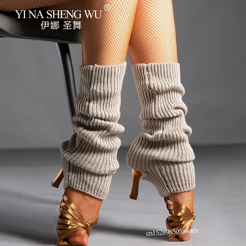 اكسسوارات الرقص اللاتينية لينة محبوك غطاء الساق غطاء الجسم اليوغا الجوارب الرقص الشرقي طماق تشا تشا رومبا الرقص ممارسة الساق الجوارب