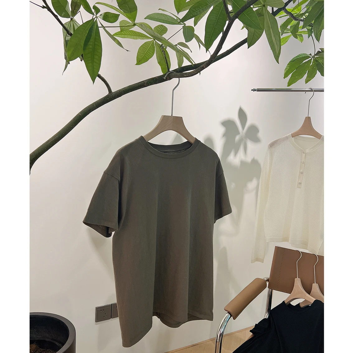 

Футболка Annmon Sl Brued ort Sve round Ne Cotton 00% летняя женская модная повседневная удобная футболка