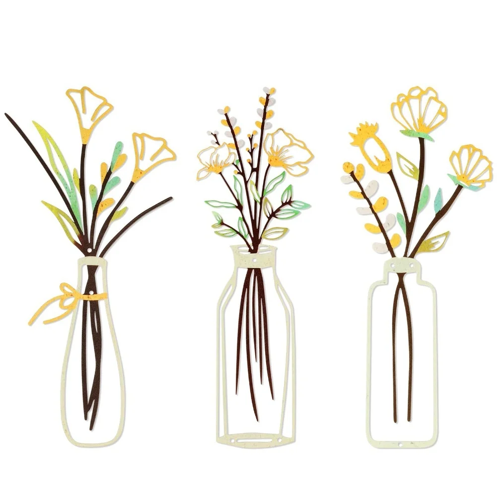 

3pcs Elegant Metal Flowers Wall Arts Minimalist Floral Decor Flowers Boho Wall Art Sculptures For Home Bedroom Living Room Decor