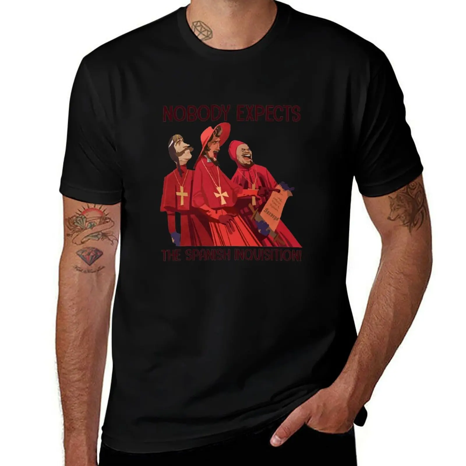 Nobody Expects The Spanish Inquisition T-Shirt Big Size Simple T-Shirt