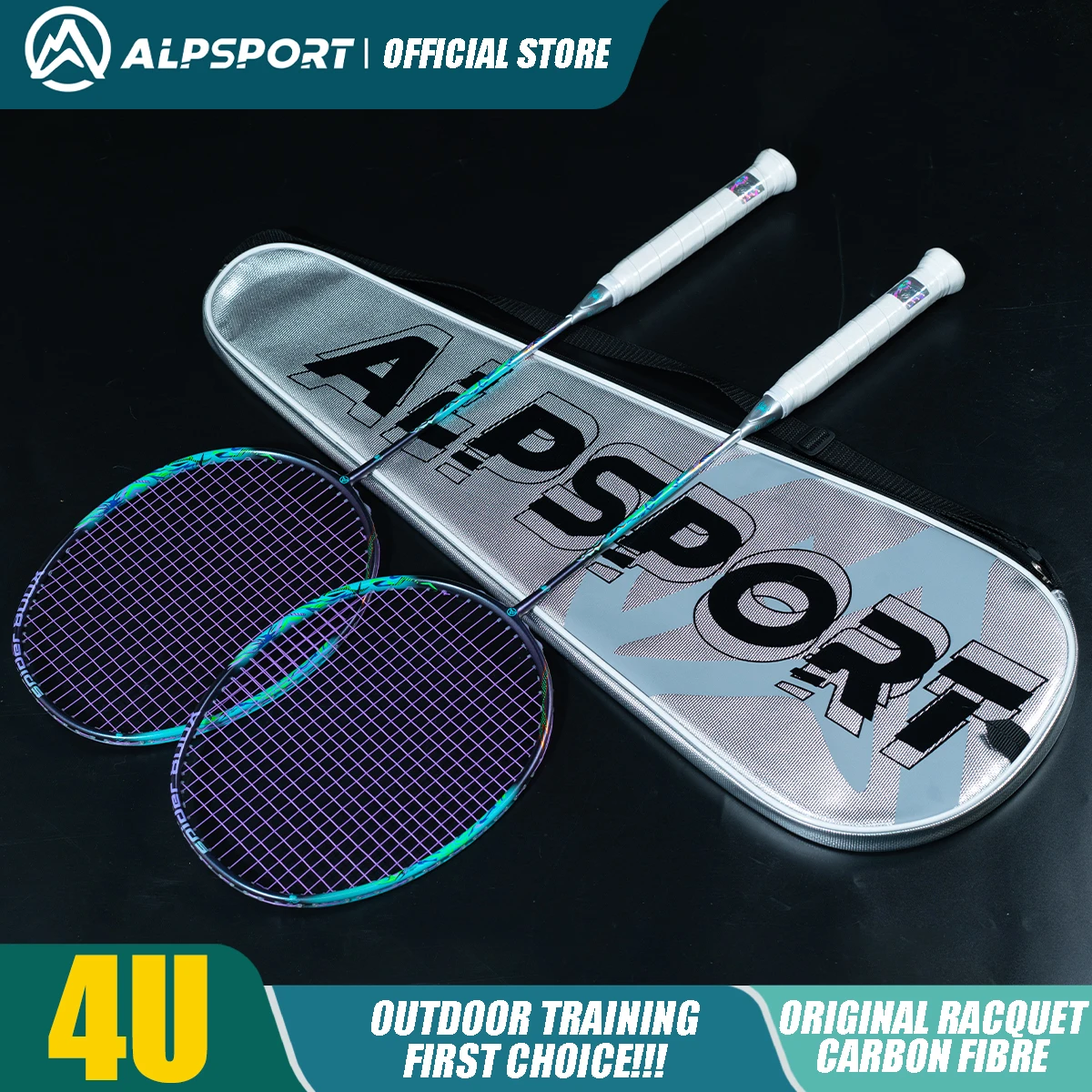 

ALP SPIDER 800X 4U T800 Purple Carbon Badminton Racket 35LBS String G5 Shaft for Long Lasting Performance Ultralight ALPSPORT