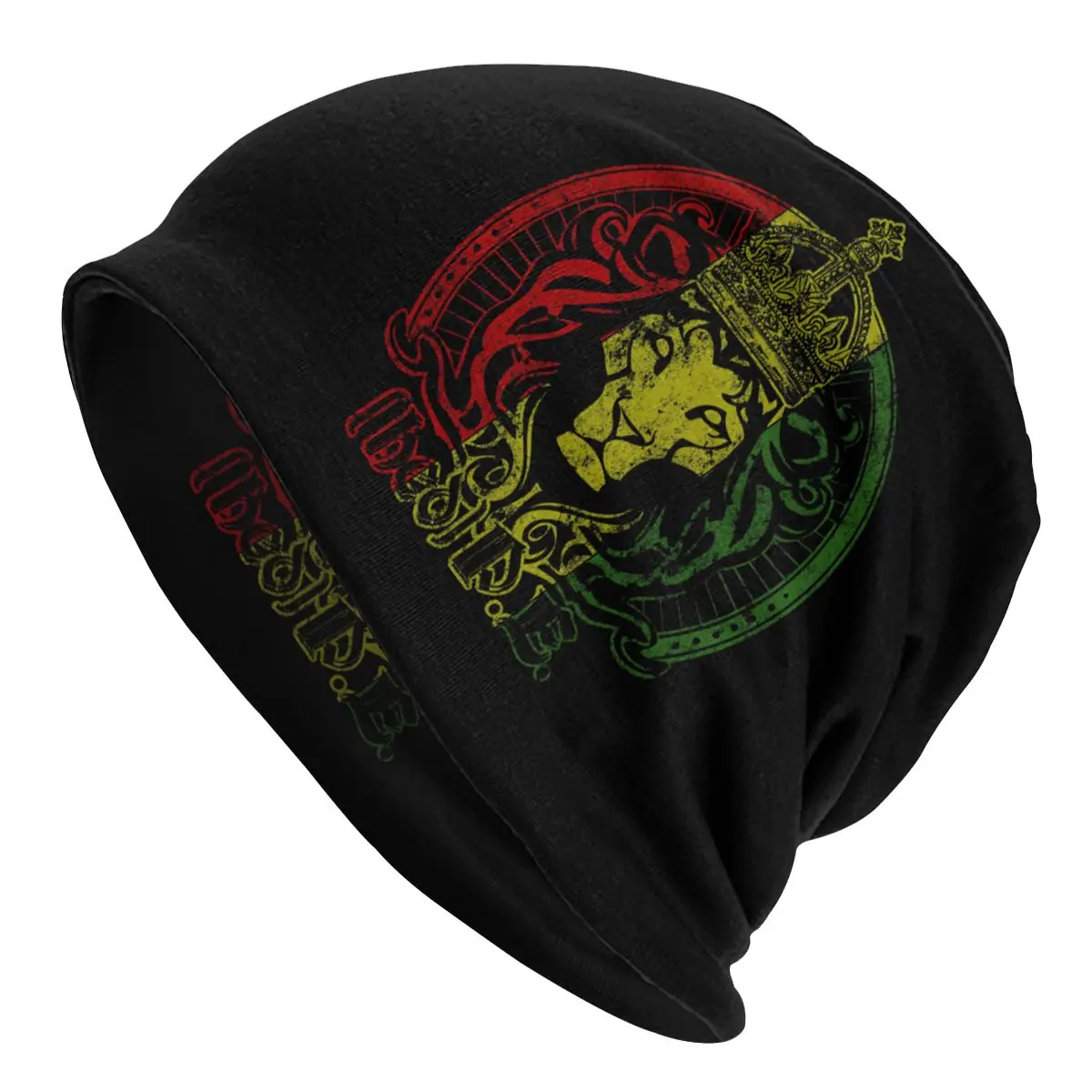 

Rasta Reggea Lion Irie Spiritual Bonnet Hat Capted Hat Fashion Outdoor Skullies Beanies Hat Men's Women's Warm Dual-use Caps