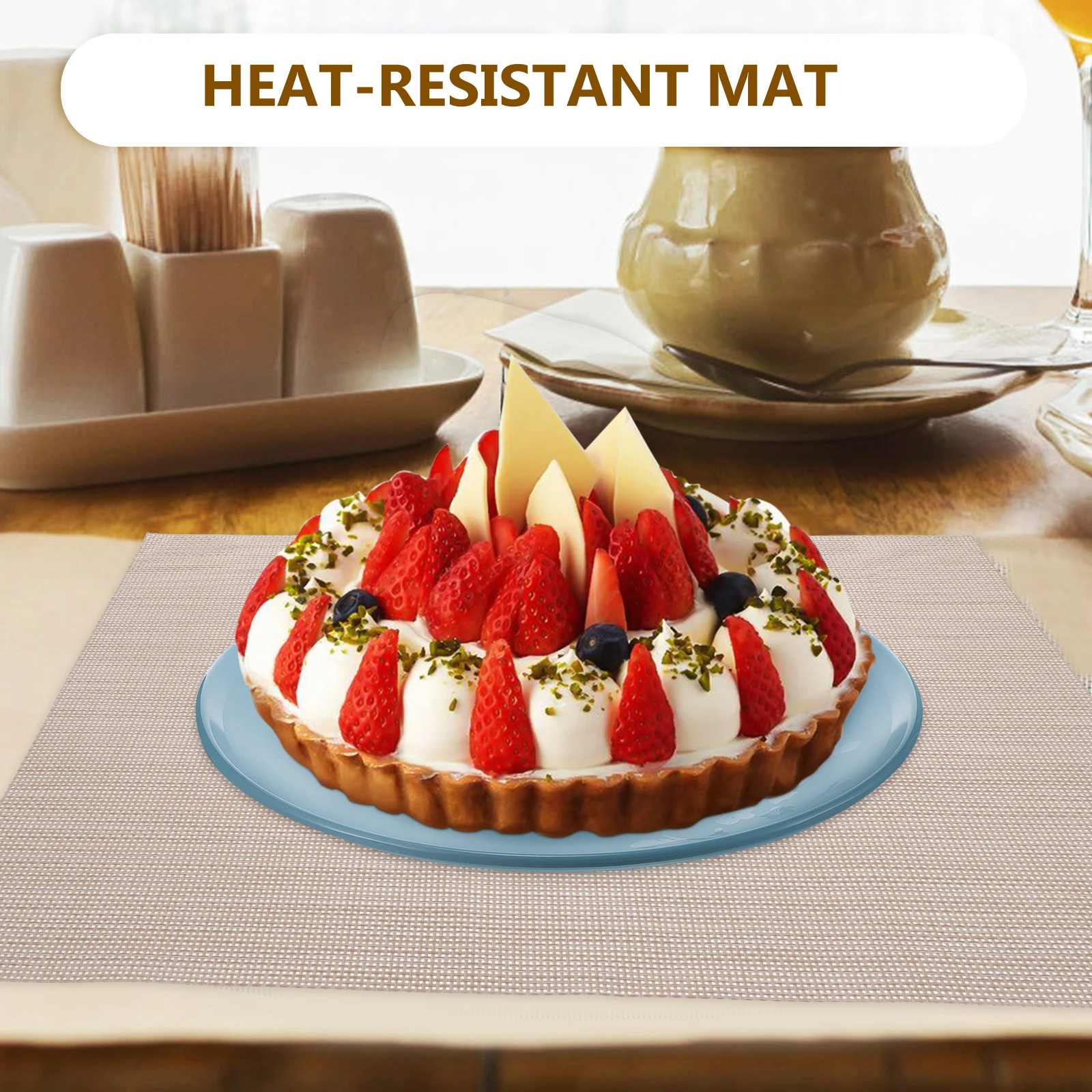 

4pcs Insulation PVC Proof Heat Insulation Mat Pads Resistant Placemat Bowl Dishes Table Protector Kitchen Dining Mat