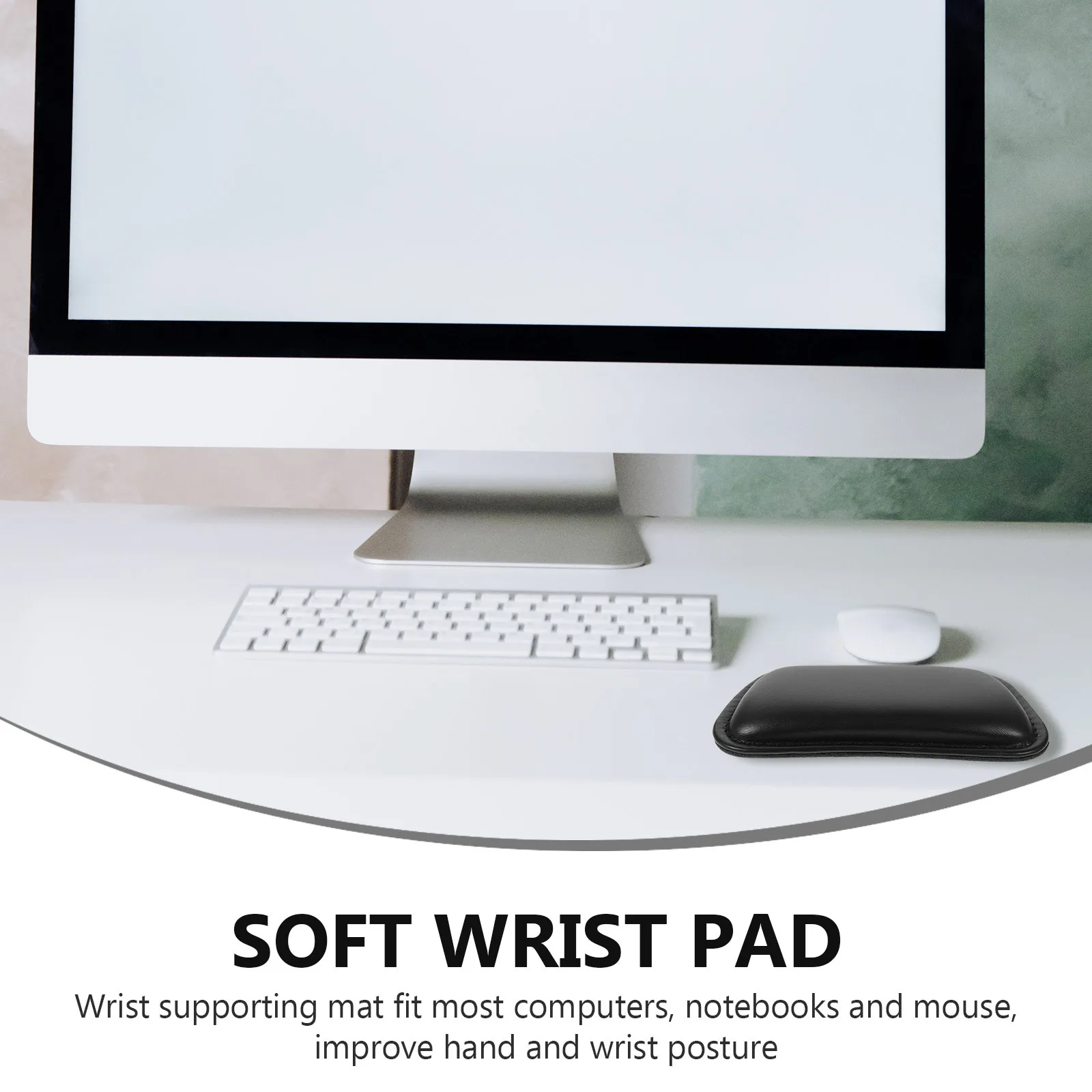 

Pu Thick Wrist Rest Pad Non-Slip Mouse Support For Office Computer Gaming Laptop Desk Accessories