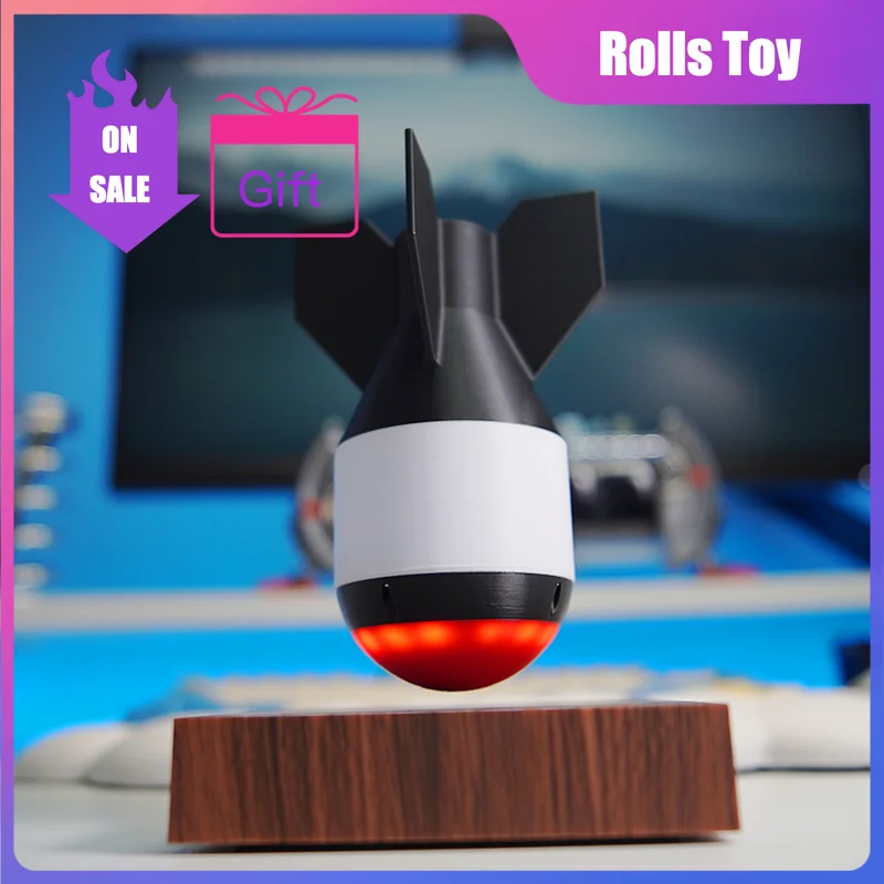 

Magnetic Levitation Adjustable Floating Missile Model with RGB Light Base for Gaming Setup and Tech Desk Decor Cool Gift for Men