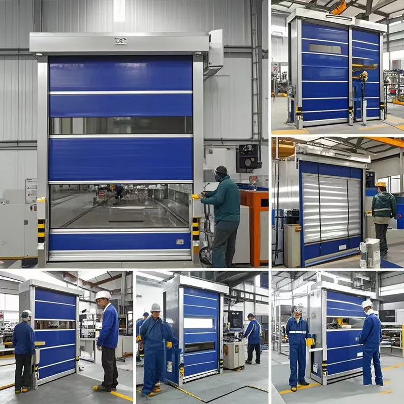 Custom PVC Industrial Fast Rolling Shutter Gate, Electric Induction Lifting Stacking Door for Workshop