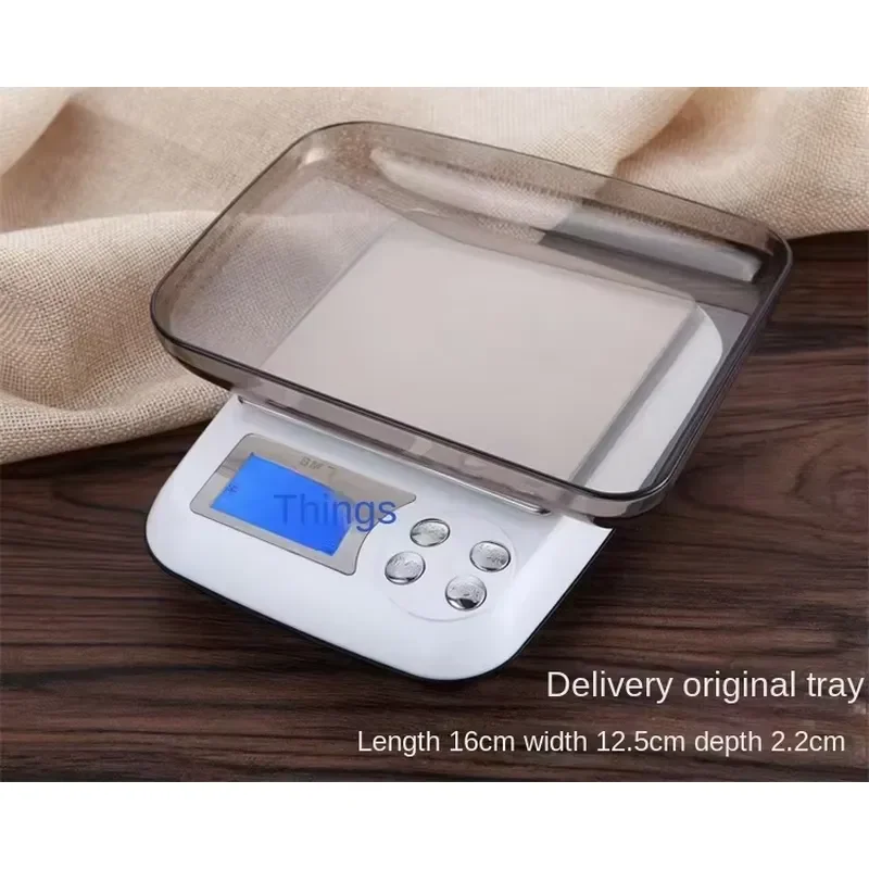 Mini Digital Kitchen Scale Stainless Steel Food Weighing Tool Precision LCD Display Cooking Baking Measure Device Portable