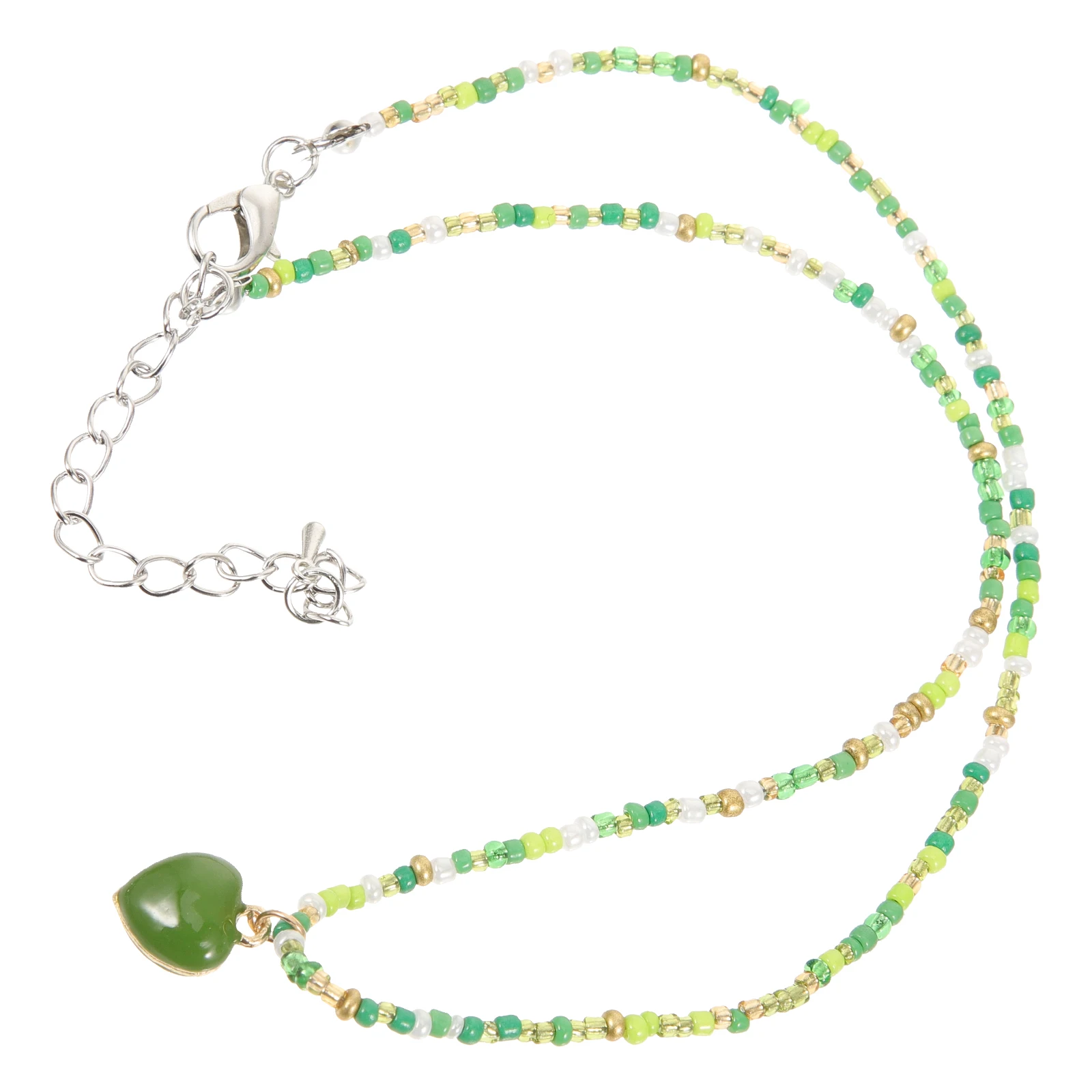 

Heart Pendant Necklace Girl for Girls Beads Necklaces Women Beaded Teen Summer Trendy