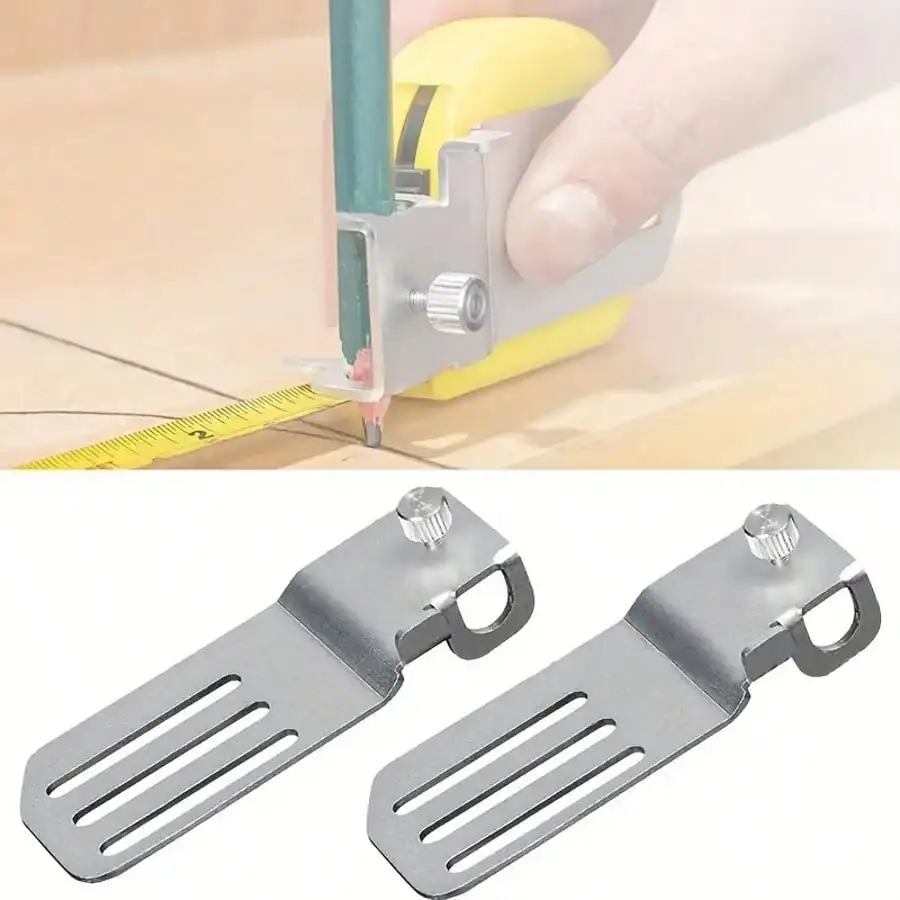 Digital Tape Measure Pencil Holder Scribing Tool with Clamp Wall Mount for Fixed Marking Circle Drawing