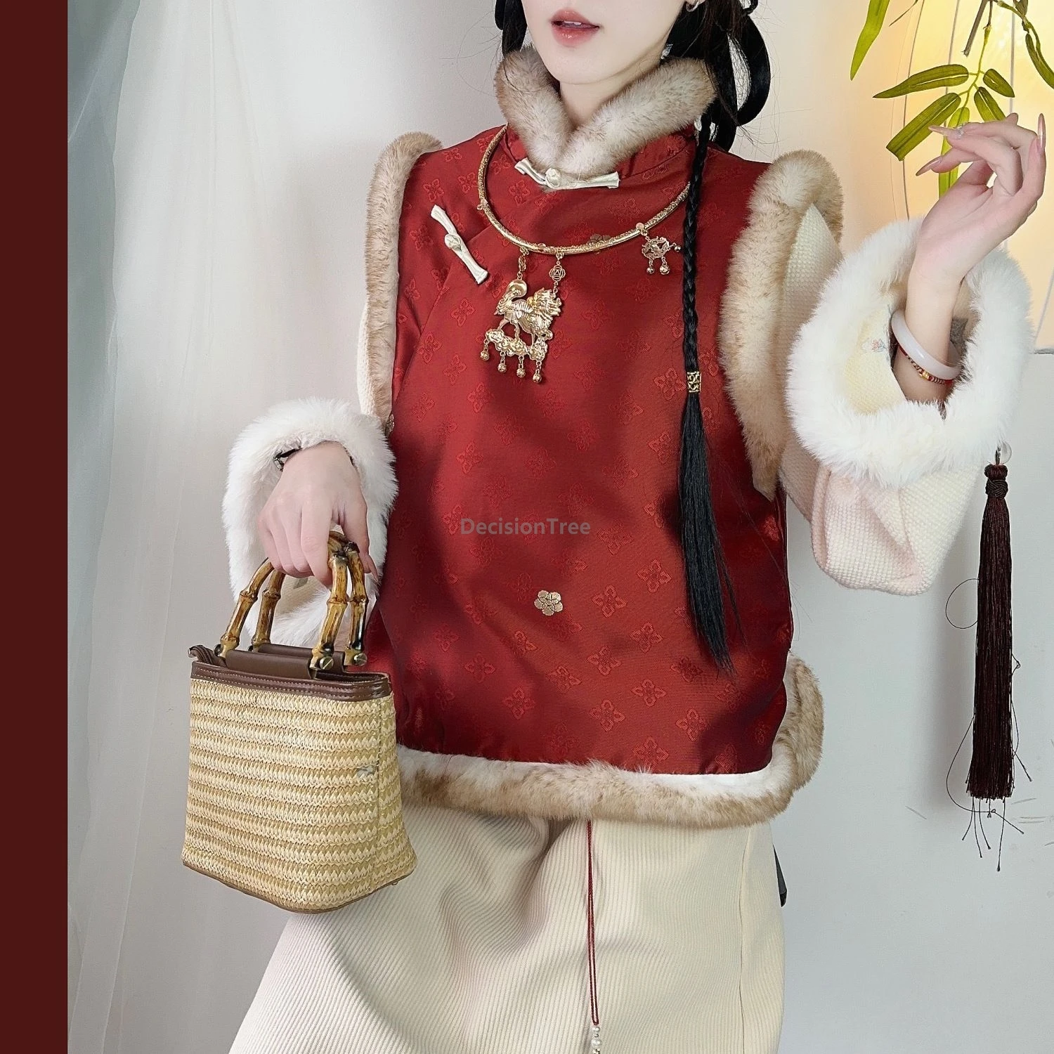 

2025 retro elegant chinese qipao vest classical gentle temperament singlet han element modern trendy literature art waistcoat