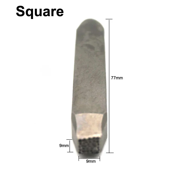 9x9 مللي متر الملمس ختم معدني جولة مربع مجوهرات ختم لكمة ل الرجعية سوار حلقة صنع أداة DIY بها بنفسك #6