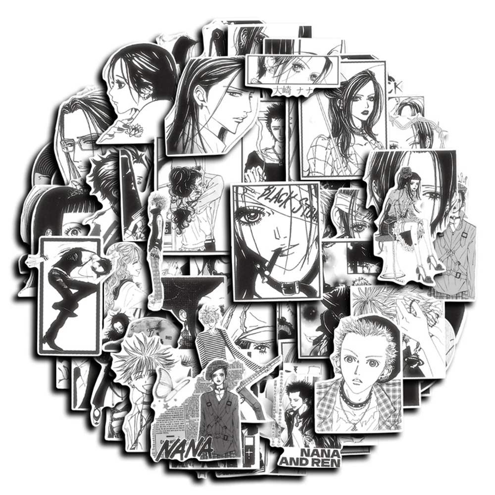 10/30/60pcs 나나 만화 애니메이션 스티커 클래식 일본 만화 데칼 DIY 노트북 노트북 전화 기타 멋진 스티커 장식