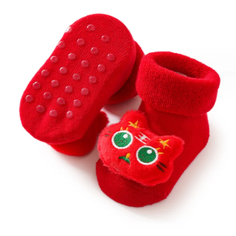 New Winter Red Thick Warm Baby and Children\'s Socks