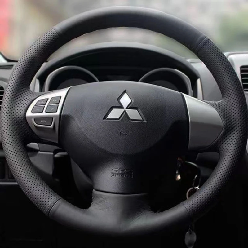 Customize DIY Microfiber Leather Car Steering Wheel Cover For Mitsubishi Lancer EX 10 Lancer X Outlander ASX Colt Pajero Sport