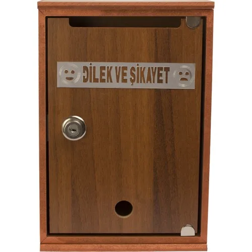 Locked Wooden Wish and Complaint Box Walnut Maple 2 Color