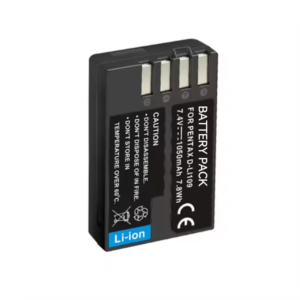 

D-LI109 Li-ion battery pack 1050mAh Rechargeable battery and fast charger for Pentax K-R,K-30,K-50,K-500,K-S1,K-S2 Camera