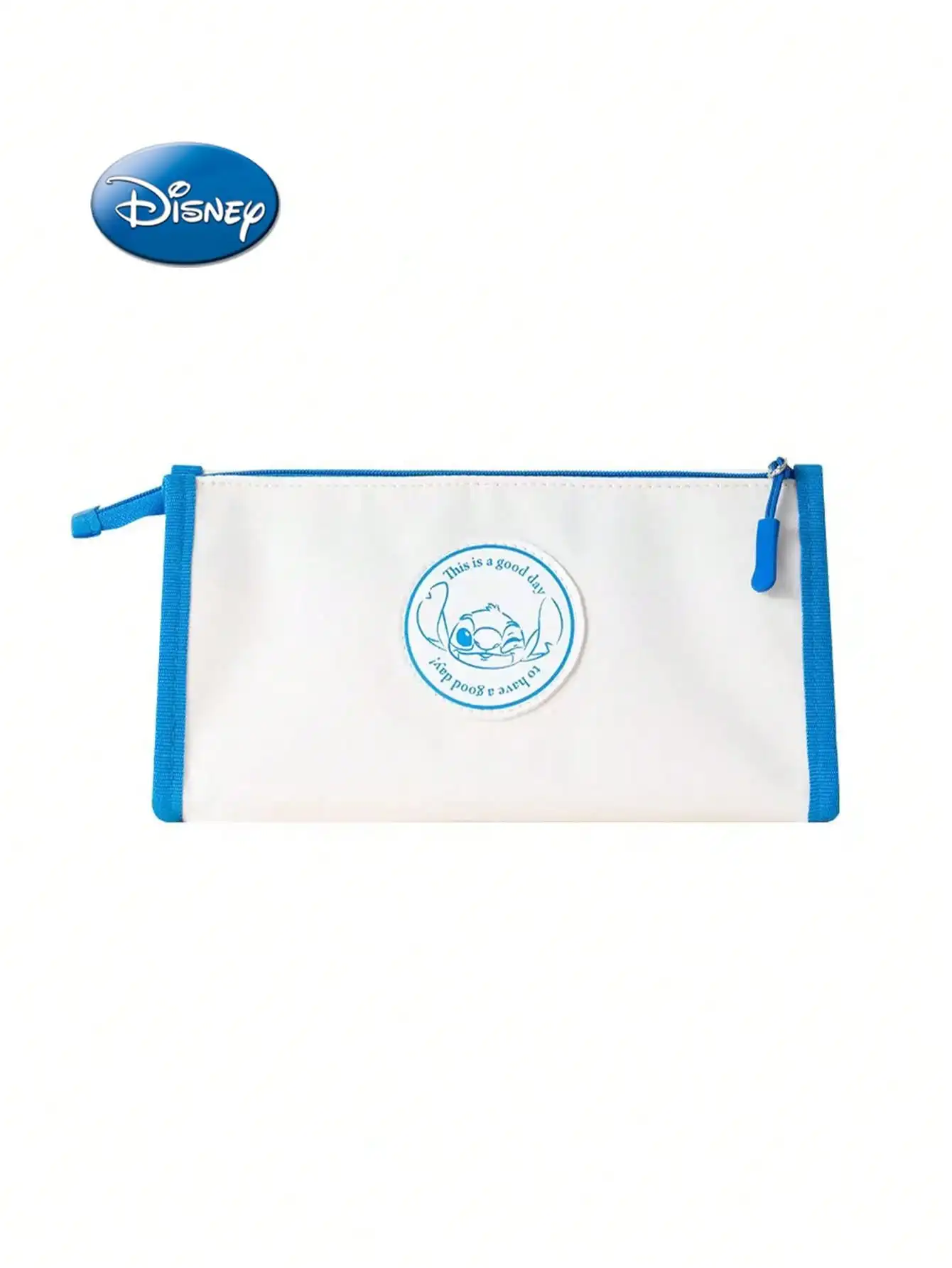 

1PC Disney Officially Licensed Stitch Cute Pencil Bag New Large Capacity Pencil Eraser Ruler Storage Bag School Supplies