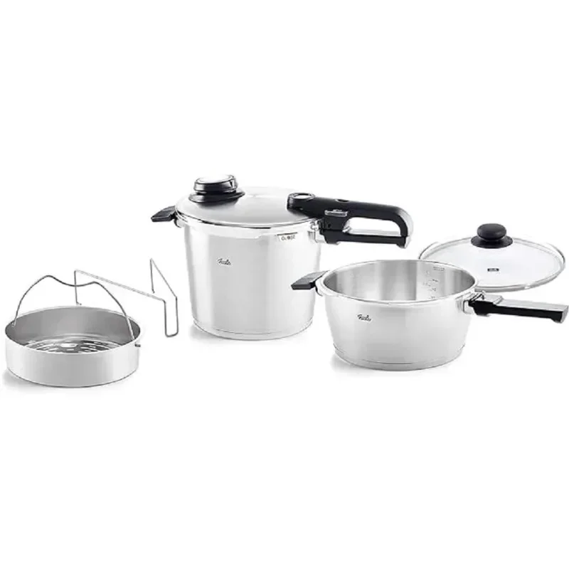 Fissler Premium Pressure Cooker Set with Glass Lid Kitchen,Dining & Bar Cookware Kitchen,Dining & Bar